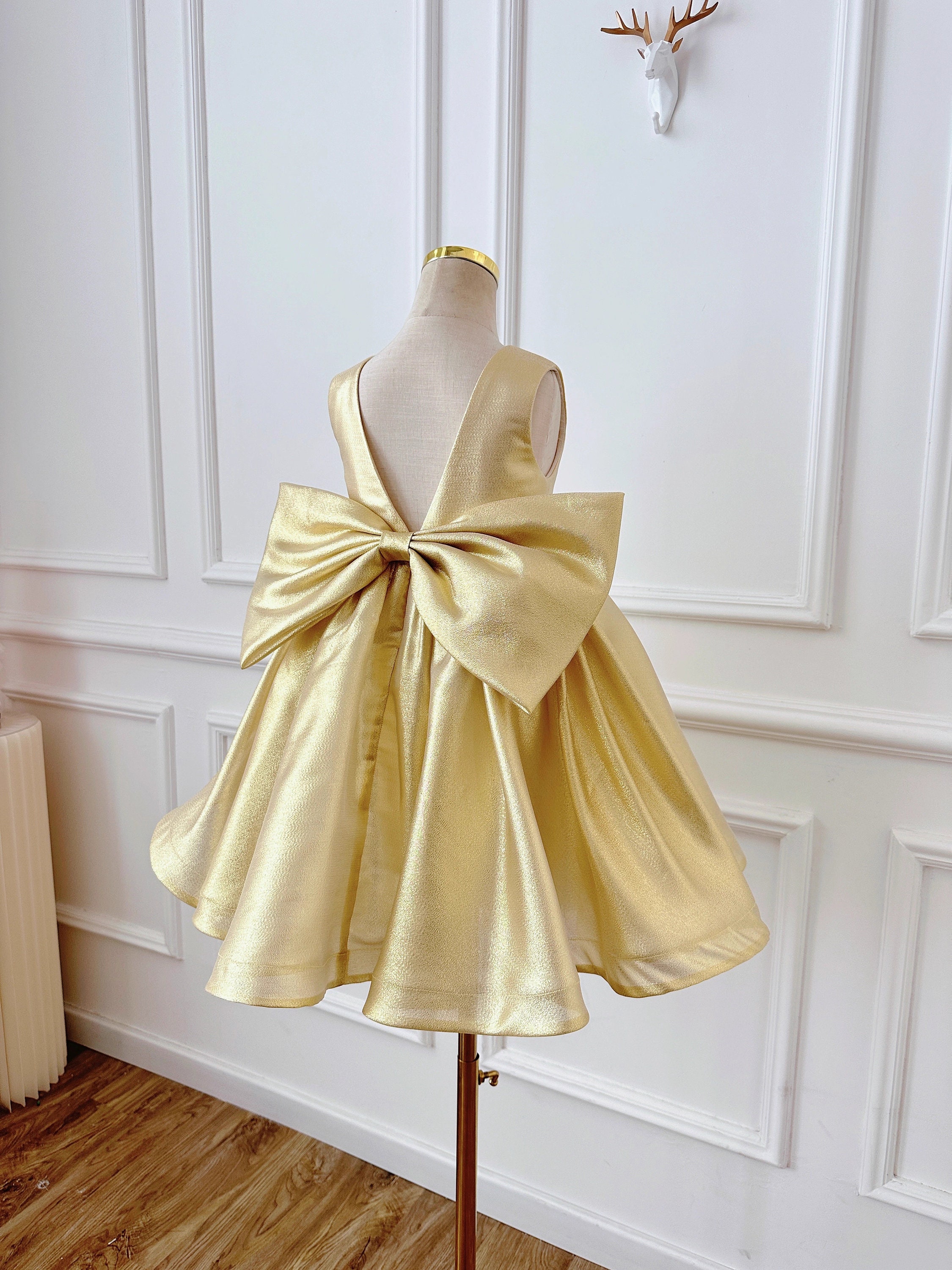 9+ Gold Dress With Bow