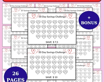 A6 Mini Savings Challenge Bundle: Low Income Trackers (PDF Download)