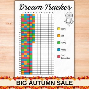 Printable Dream Tracker: Sleep & Mood Journal (Digital Download)