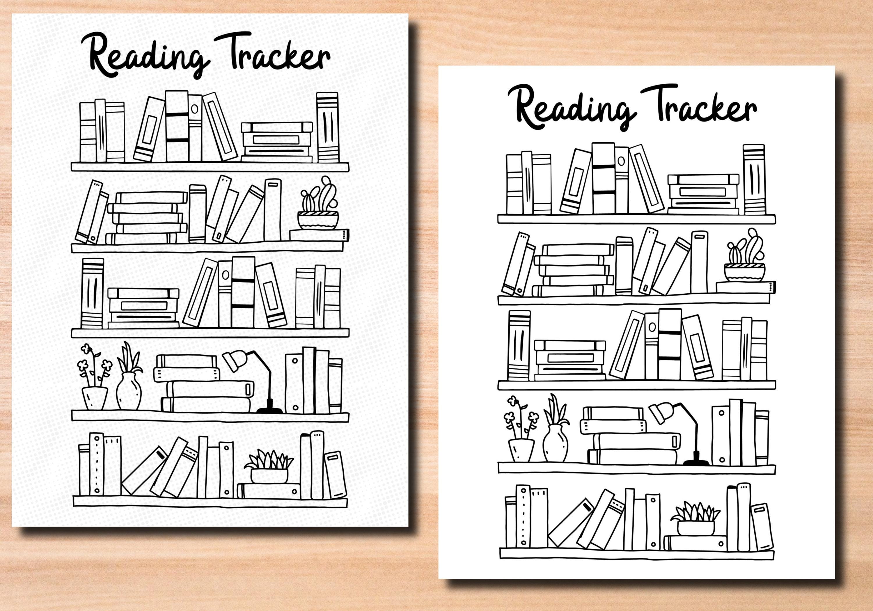 Bookshelf Reading Log: Printable Book Tracker (PDF) - Etsy