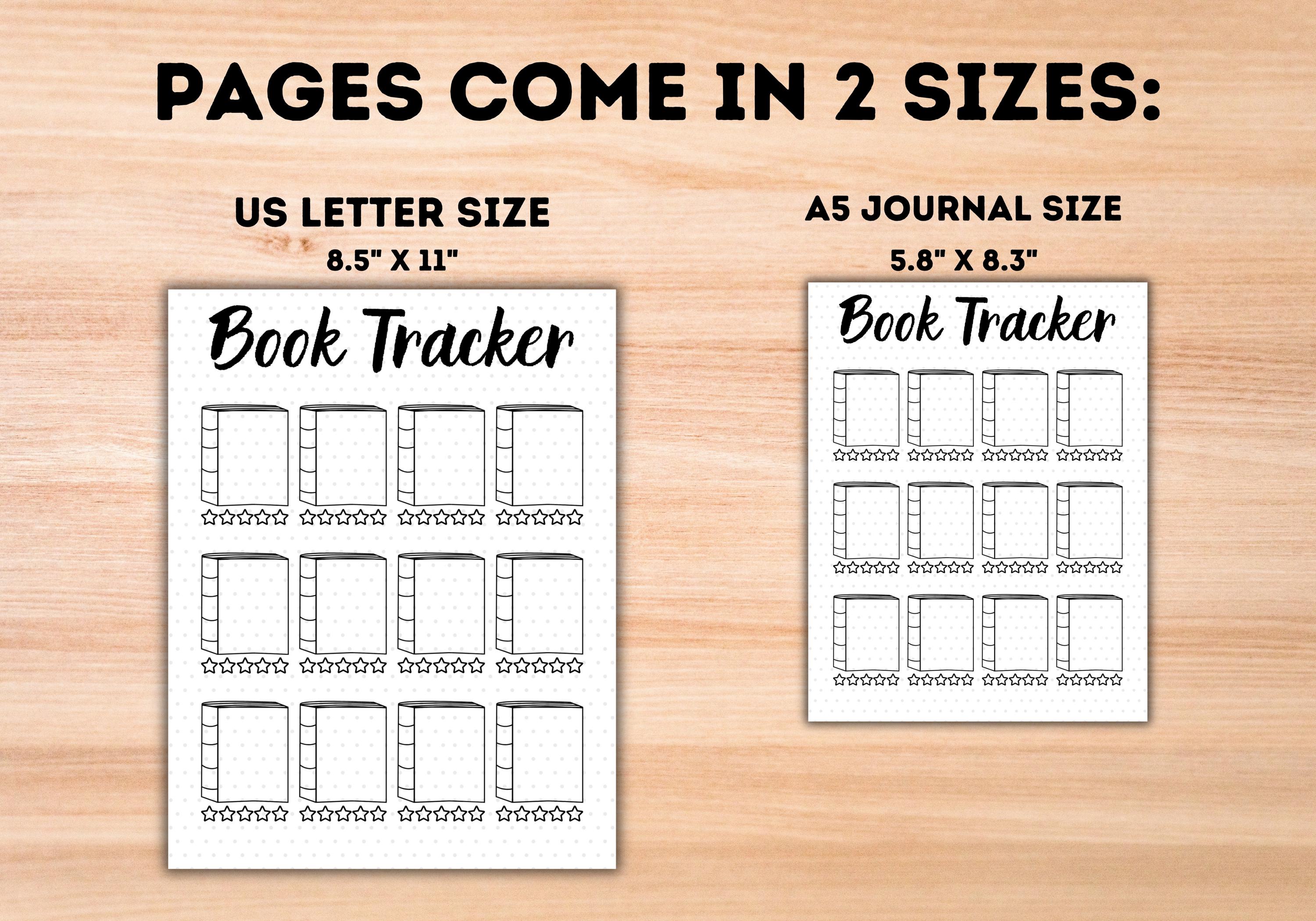 Printable Book Tracker: Reading Journal & Habit Log (PDF) - Etsy