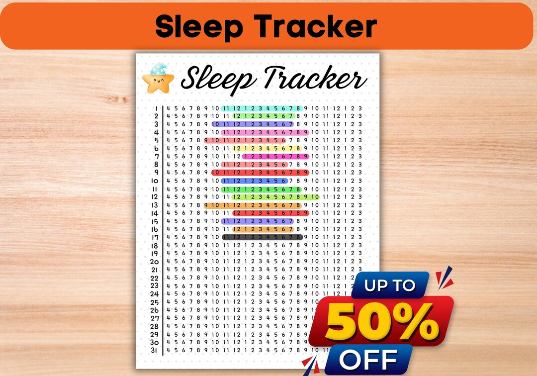 24 Hour Sleep Tracker Printable Journal Page Monthly Sleep Tracker ...