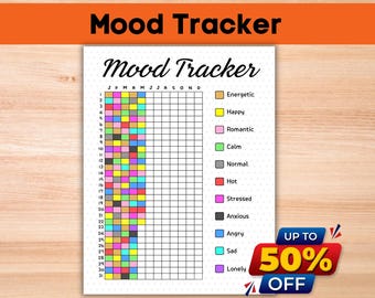 Printable Daily Mood Tracker: Feelings and Emotions (Annual Planner)