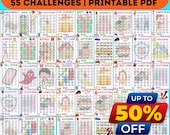 500 USD Savings Challenge Big Bundle, Printable, Set Of 55, A6 Budget Binder Bundle