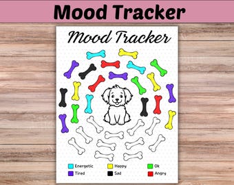 Dog Mood Tracker: Printable Monthly Feelings Journal (PDF)