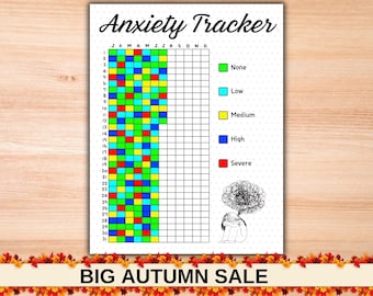 Printable Anxiety Tracker: Mental Health Journal Page (PDF)