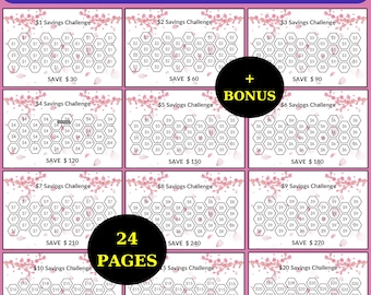 A6 Mini Savings Challenge Bundle: Low Income Trackers (PDF Download)