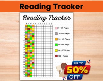 Printable Reading Tracker: Daily Habit & Page Tracker (PDF)