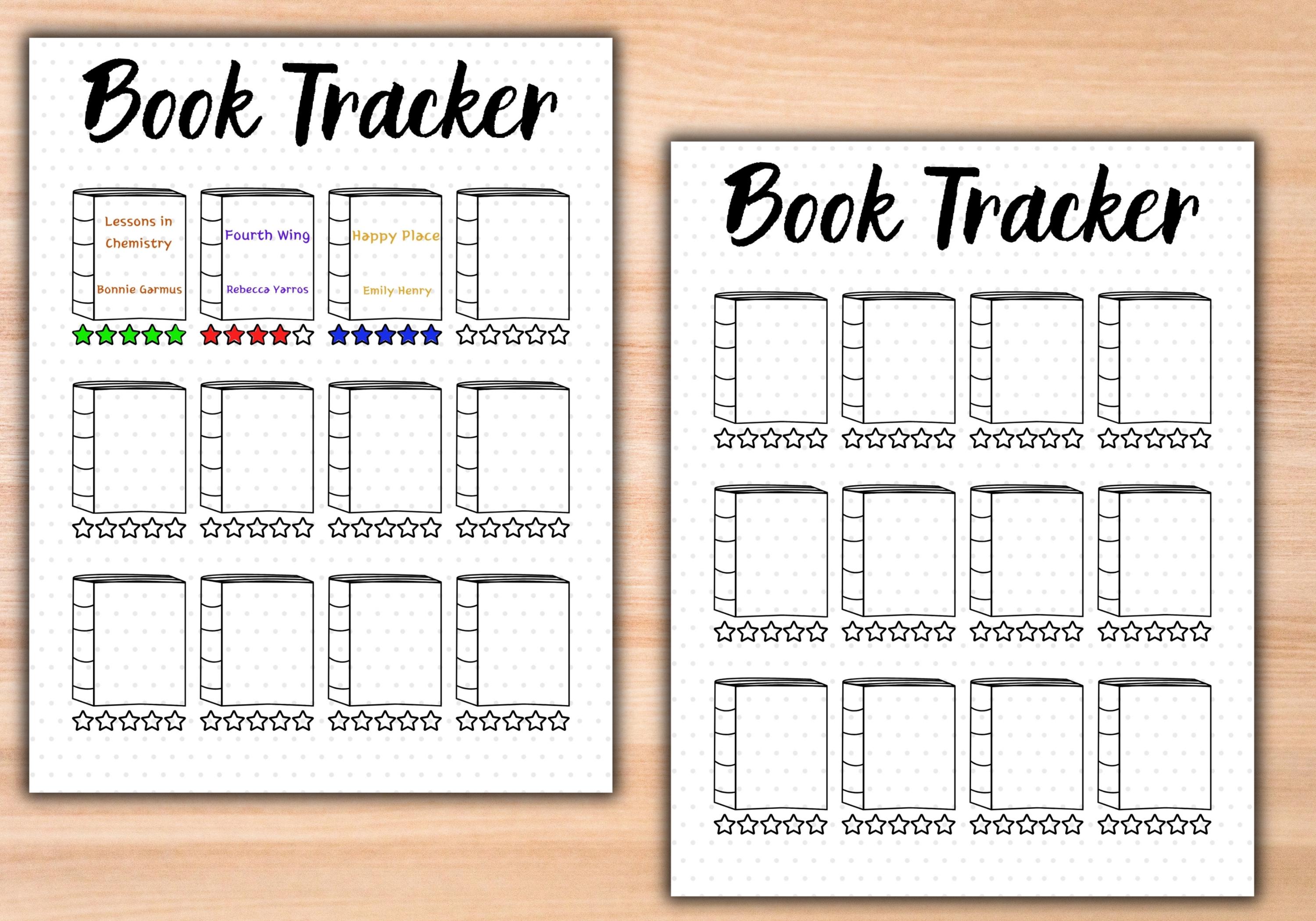 Printable Book Tracker: Reading Journal & Habit Log (PDF) - Etsy