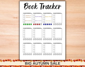 Afdrukbare boekentracker: leesdagboek en gewoontelogboek (pdf)