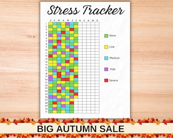 Printable Stress Tracker Journal: Anxiety & Mood Planner (Digital Download)