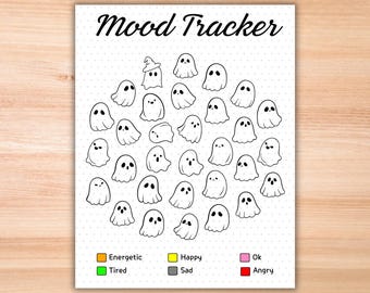Ghost Mood Tracker: Printable Daily Journal (Digital Download)