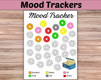 Donut Mood Tracker: Dziennik uczuć do druku (PDF)