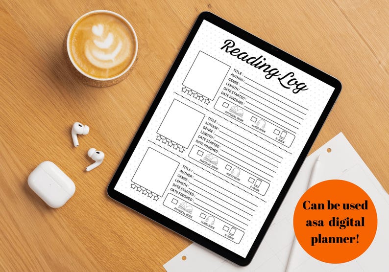 You can use the reading log page as a digital planner.