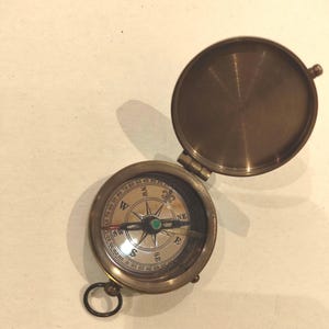 brass personalized engraving compass with case , gift for anniversary, gift for birthday, gift for graduation , gift for dad