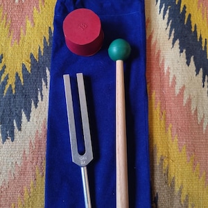 528 hz Metal Tuning Fork with bag and mallet Un - Weighted Tuning Forks for Sound Healing Balancing mind and body perfect valentine day gift