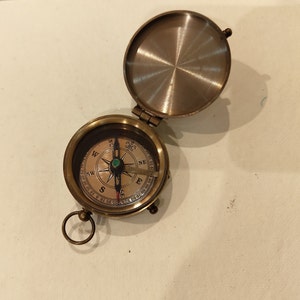 brass personalized engraving compass with case , gift for anniversary, gift for birthday, gift for graduation , gift for dad