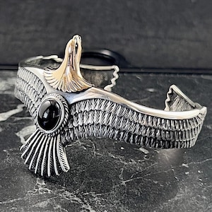 福袋 Men's Silver Sterling 925 Handmade Eagle Stone Onyx Black アクセサリー