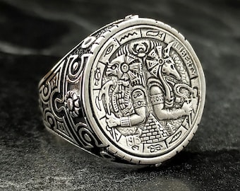 Silver Ancient Pharaoh Ring , 925 Sterling Silver Egyptian Pharaohs Ring , Silver Egyptian God Ring , Egyptian Palace Ring , Gift For Him