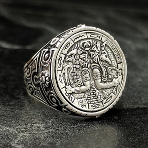 Silver Ancient Pharaoh Ring , 925 Sterling Silver Egyptian Pharaohs Ring , Silver Egyptian God Ring , Egyptian Palace Ring , Gift For Him