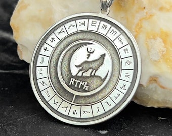 81stgeneraton Collana con Condolo Osso Argento Sterlng .925 Testa d