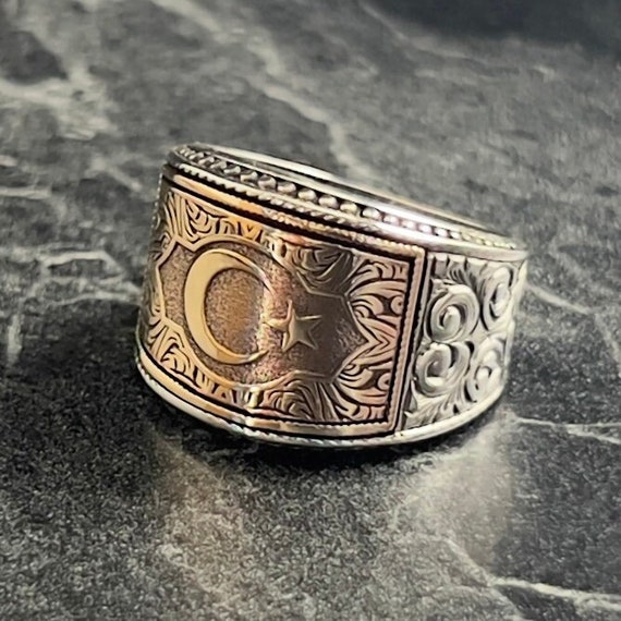 Bague Turque Bague Ottoman Argent Bague Homme Argent Calligraphie