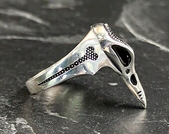 2023 Nuovo Gotico Vichingo Massoneria E Teschio Corvo Anello Per Uomo - Foto 7