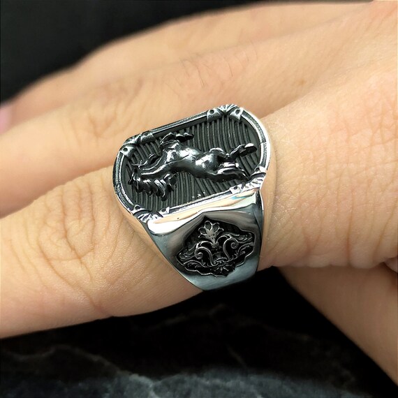 アクセサリー SILVER925 HORSE MOTIF ANIMAL DESIGN RING s-l400.jpg