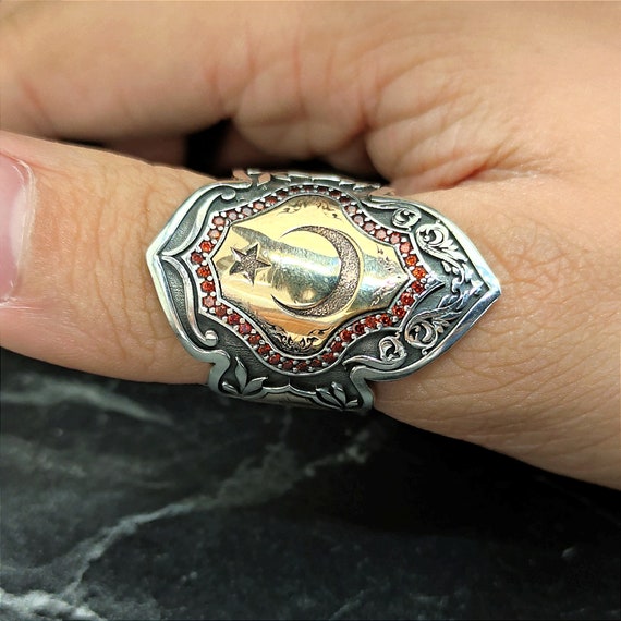 Ring 925 Turkish Thumb Ring Archery Arrows Turkish Silver 925