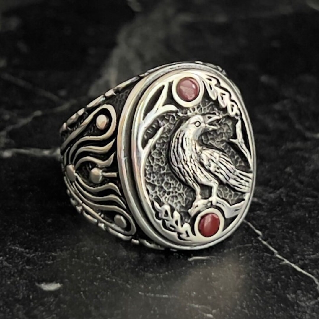 Men American Winged Bird Silver Ring, Men Nature Memorial Ring, Dove ...