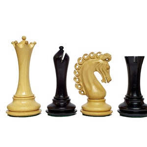 4.5&quot; Avant Garde Luxury Staunton Chess Set- Chess Pieces Only-Ebony Wood- Triple Weight