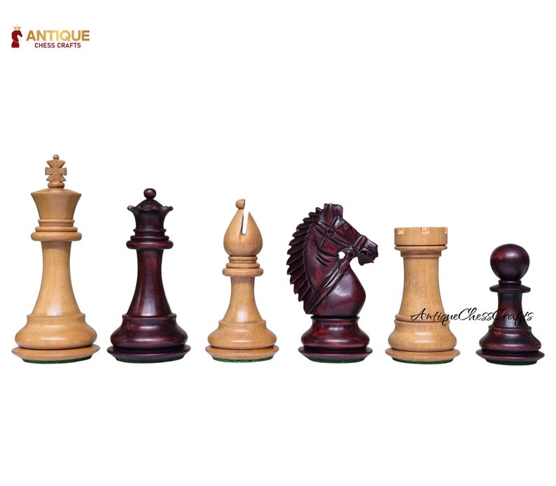 4 Bridle Staunton Luxury Chess Pieces Only Set Mahogany Stained 4-bridle-staunton-luxury-chess-pieces-only-set-mahogany-stained
