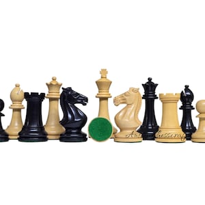 3.75&quot; GM Blitz Edition Staunton Series Chess Set - Chess Pieces Only - Weighted Ebonised Boxwood