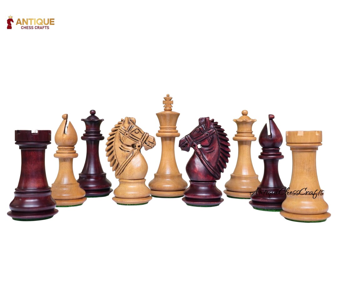4 Bridle Staunton Luxury Chess Pieces Only Set Mahogany Stained 4-bridle-staunton-luxury-chess-pieces-only-set-mahogany-stained