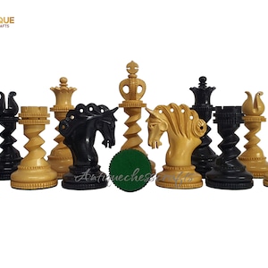 The Signature Series- Twisted Artisan Staunton Luxury Chess Pieces- Triple Weighted Ebony Wood & Boxwood