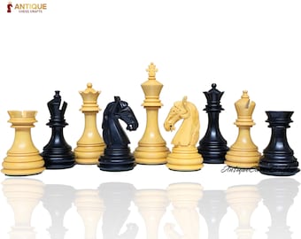 3,8 "Columbianische Ritter Luxus Staunton Schachfiguren Nur Gewichte Ebonisierter Buchsbaum