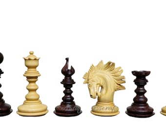 4,3 ″ Luxus Savano Serie Staunton Schachfiguren nur Set - Palisander & Buchsbaum