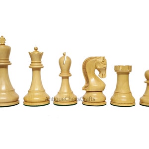 4&quot; Leningrad Series Luxury Staunton Chess Pieces Only Set- Weighted Golden Rosewood