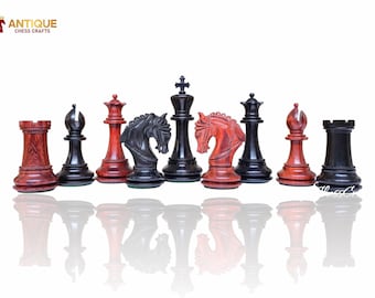 "Die King Arthur Series Luxus Staunton Schachfiguren nur Set - 4,5 ""King Budrosewood / Ebenholz."
