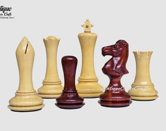 Luxus-Schachfiguren der Empire-Serie - 11,5 cm - King Budrose / Buchsbaum