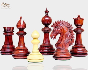 "Die Arthurian Series 4,4 ""Luxus Artisan Bud Palisander Staunton Schachfiguren""