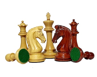 4,2 "Imperial Series Reproduzierte Staunton Schachfiguren Set Nur - Gewichtete Budrose Holz & Buchsbaum Stücke