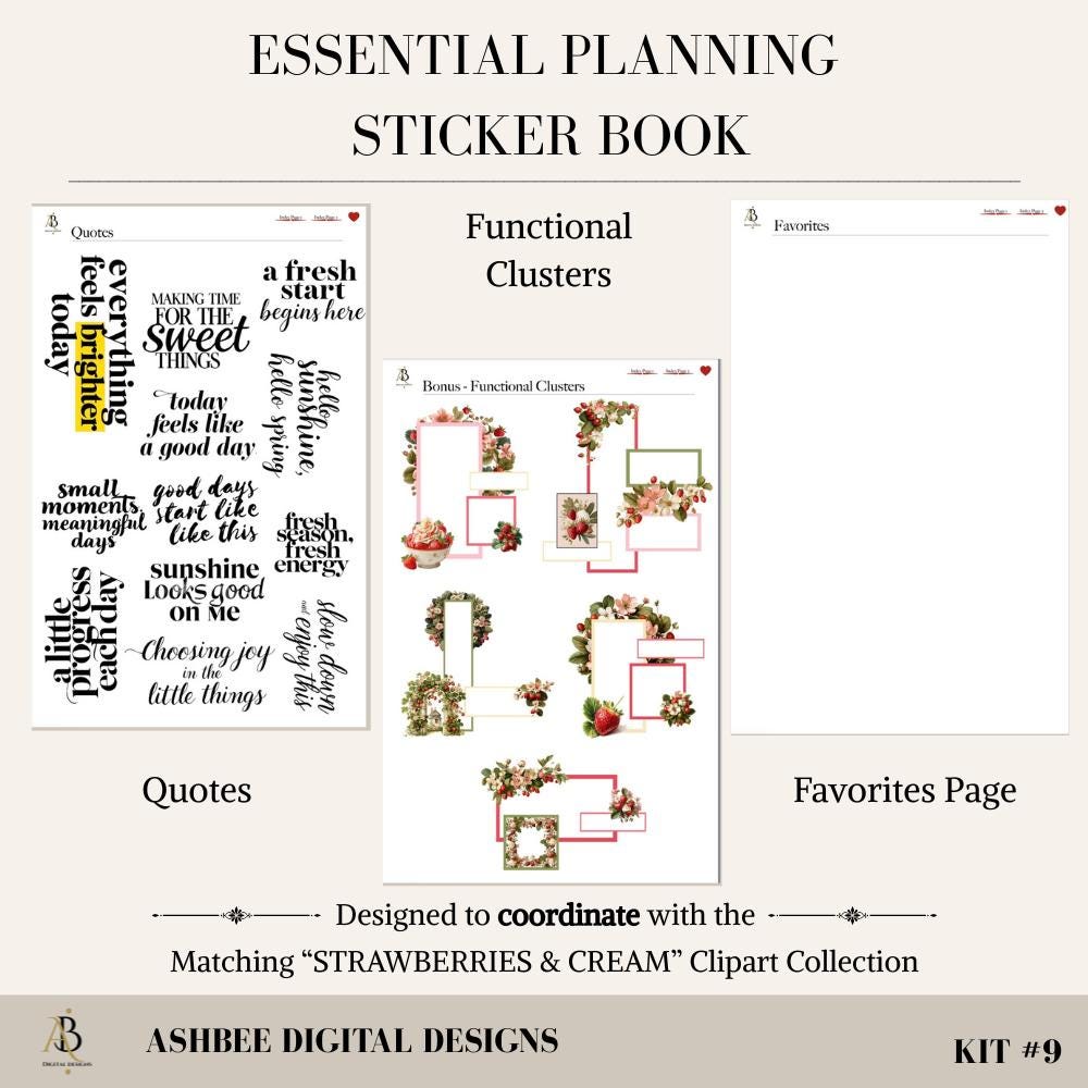 Sticker Book | Digital Planner Stickers | Noteful Ready + Individual ...