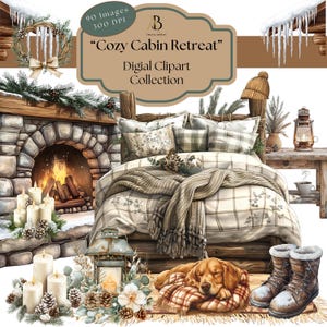Clipart, Digital, "Winter" 90 PNGs|Rustic Charm|Winter Collection|Snow Covered Trees|Hot Coco|Lantern|Winter Floral|Winter Clothes