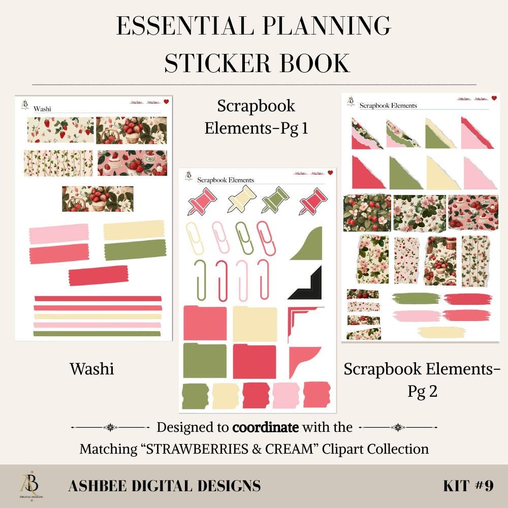 Sticker Book | Digital Planner Stickers | Noteful Ready + Individual ...