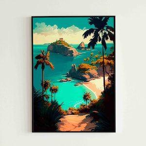 Digital Art | Caribbean Art Print | Caribbean Print | Caribbean Wall Art | Caribbean Art | Tropical Art | Caribbean | Travel | Digital Print