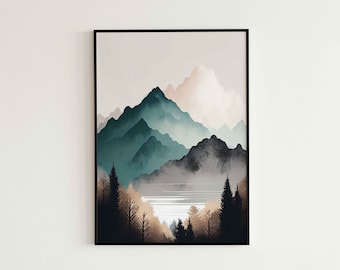 Arte digital / Hills Wall Art / Boho Wall Art / Boho Artwork / Boho Art Prints / Boho Art Wall / Boho Style Wall Art / Boho Wallart / Wallart