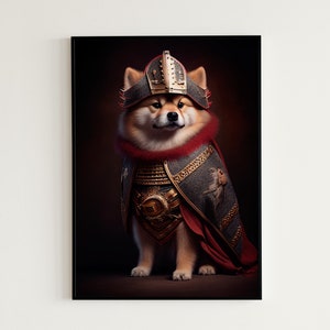 Digital Art | Noble Dog Art Print | Dog Artwork | Dog Art for Wall | Shiba Inu | Shiba Inu Art | Wall Decor | Digital Prints