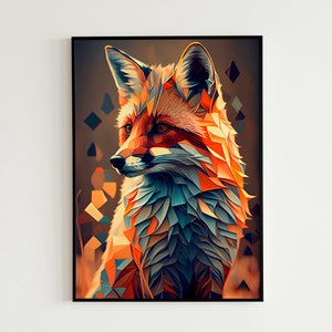 Digital Art | Abstract Fox | Fox Art Print | Fox Artwork | Fox Wall Art | Fox Art | Wallart | Fox Print | Fox Wall Decor | Digital Prints