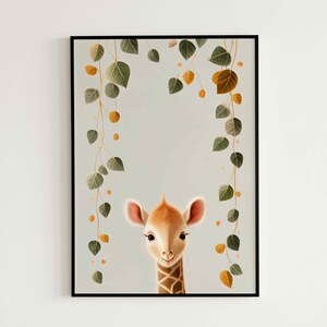 Giraffe Digital Art | Giraffe Nursery Art | Giraffe Wall Art | Cute Giraffe Art | Nursery Giraffe | Nursery Animal Art | Giraffe Print